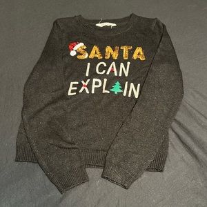 H&M Santa I Can Explain Cardigan Sweater